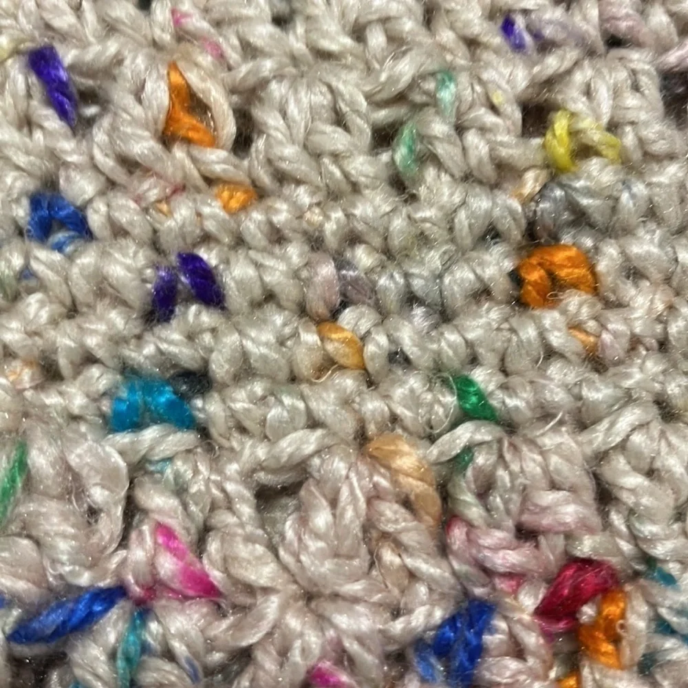 𝅺2 Silk NEW baby hand crocheted caps-14 and 15 inch head circumference
